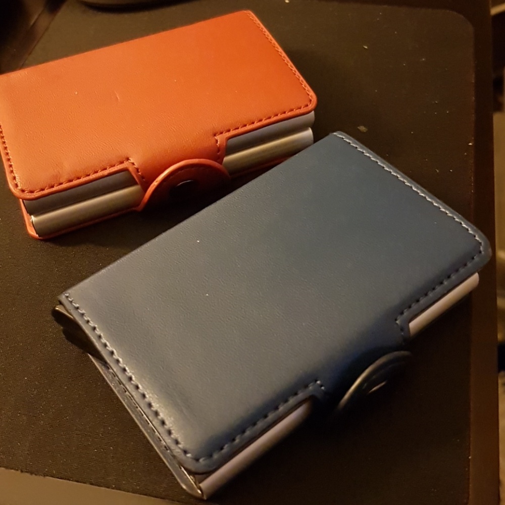 SOLD  RFID Slim Faux Leather Card Wallet